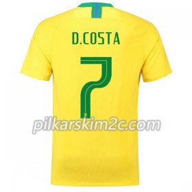 Koszulka Brazylia D.Costa 7 Główna Mistrzostwa Świata 2018 - Koszulki Piłkarskie